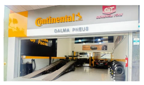 Fachada da Dalma Pneus na Av. Barão Homem de Melo