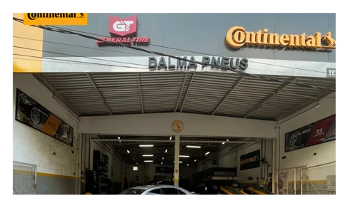Fachada da Dalma Pneus na Av. do Contorno